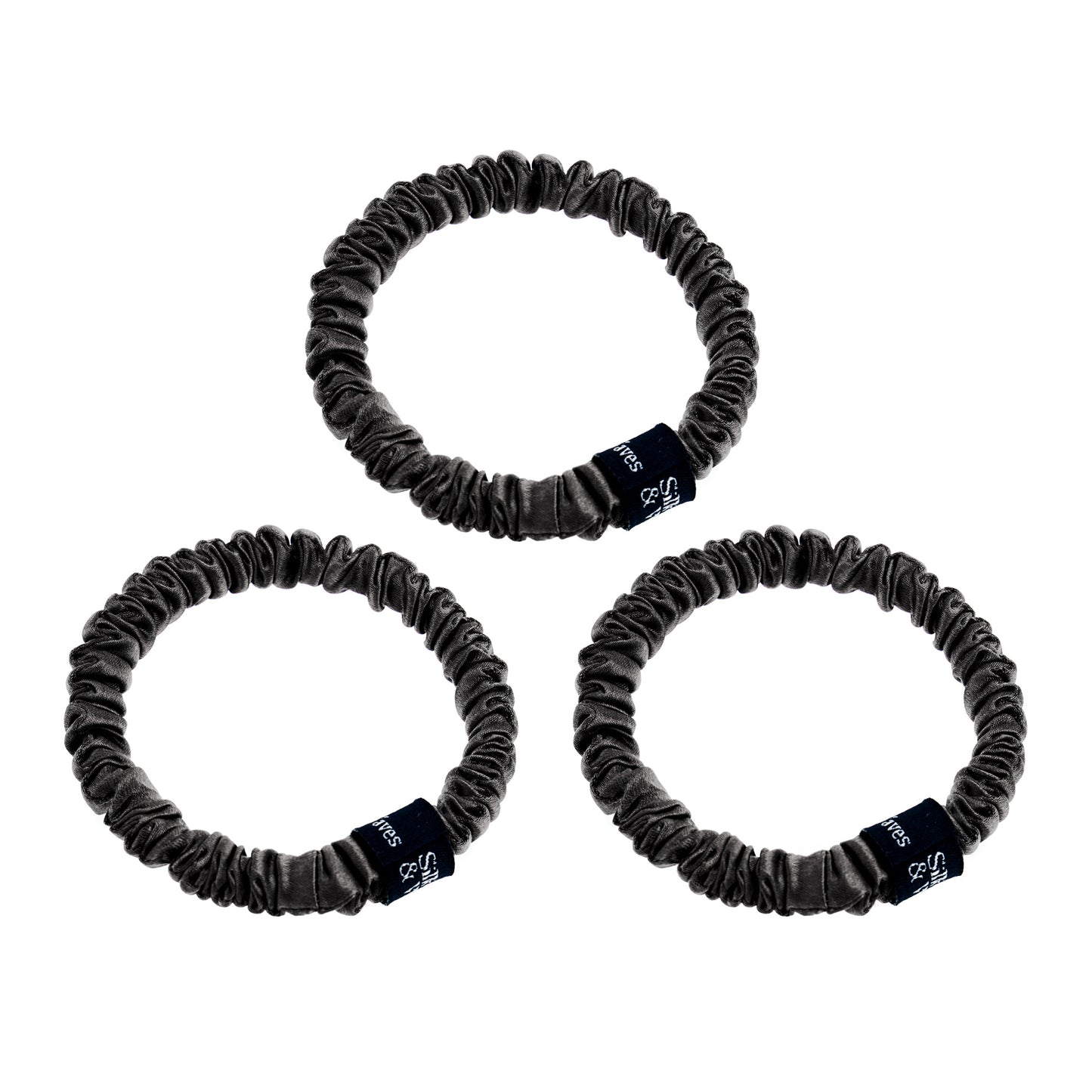 Skinny Silk Hair Ties - Silk & Waves